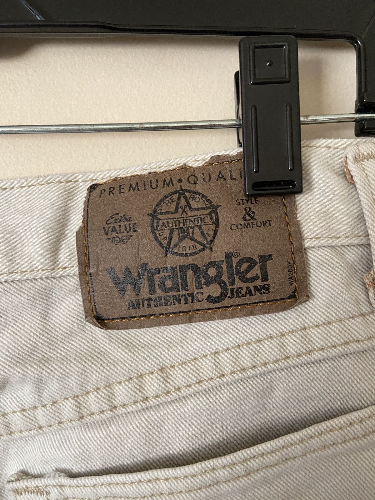 Vintage × Wrangler Wrangler off white denim made in USA Size US 29 - 3 Thumbnail