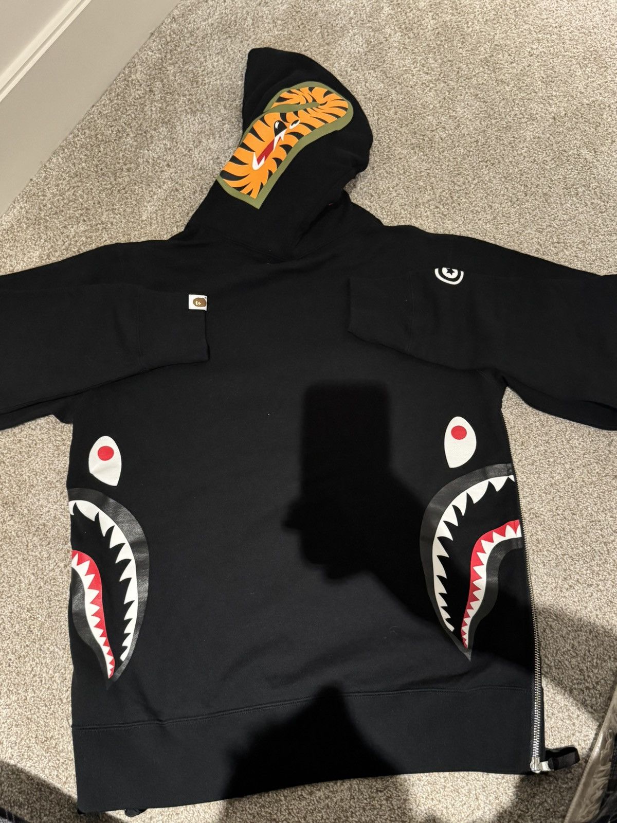 Bape Bape Side Zip Shark Hoodie Size US M / EU 48-50 / 2 - 2 Thumbnail