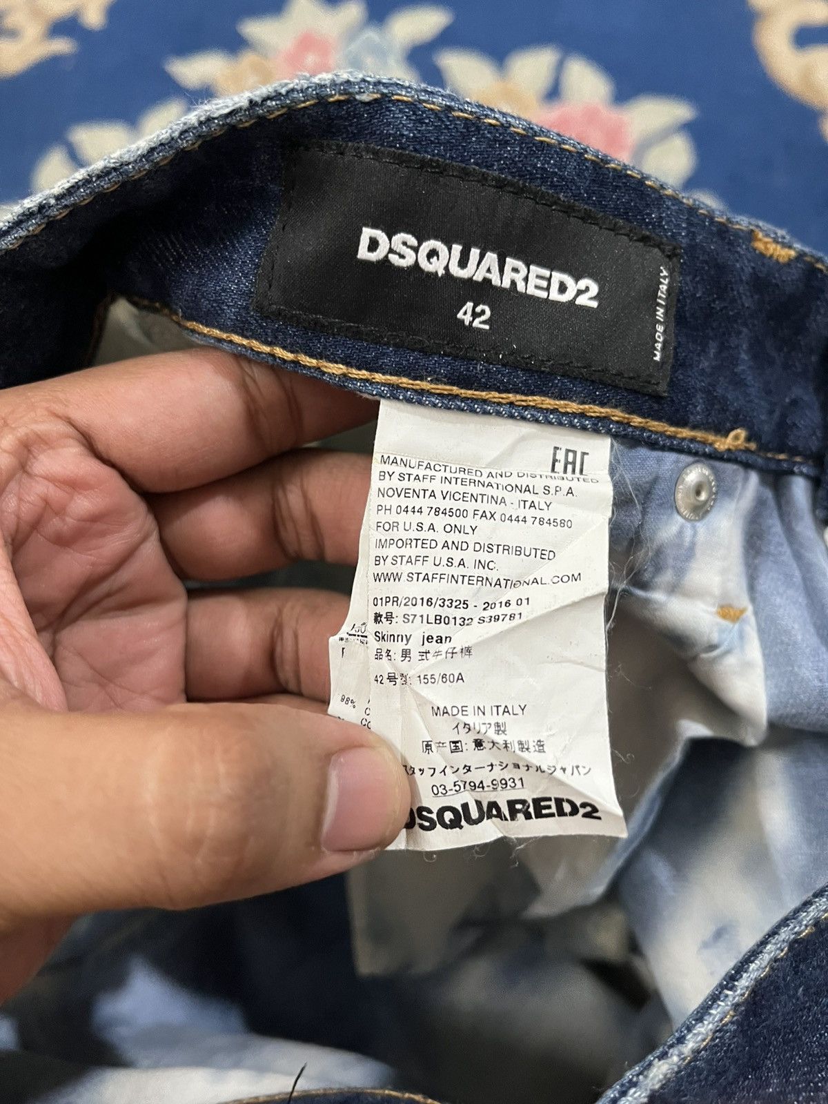 Dsquared2 Vintage Dsquared2 Tie Dye Acid Wash Denim Size US 30 / EU 46 - 12 Thumbnail