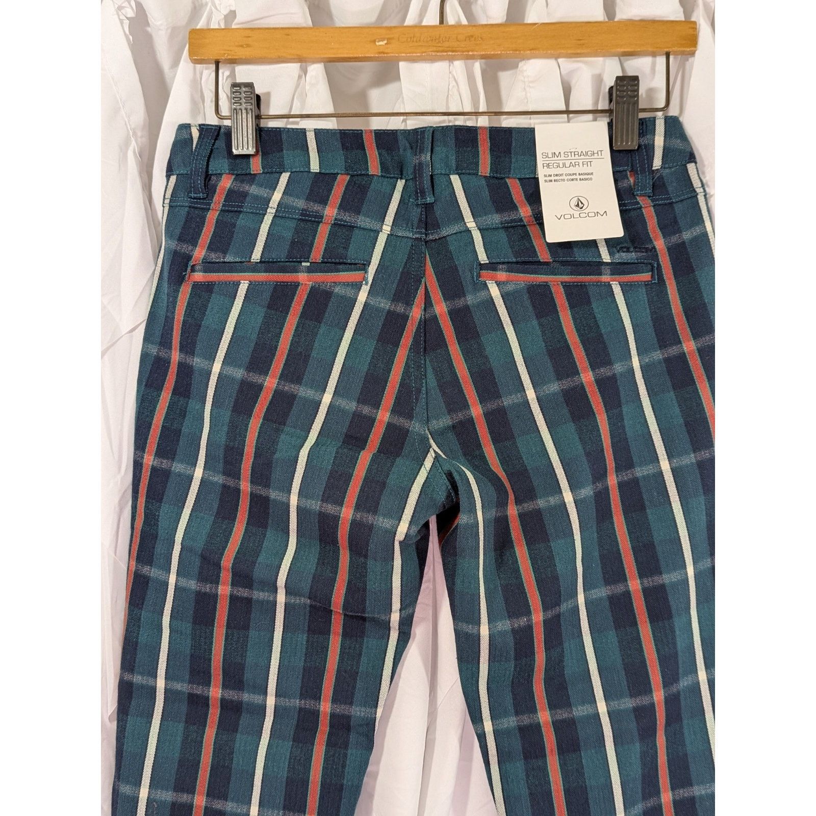 Volcom Volcom Frochickie Plaid Pants 0 Green Red Punk Grunge Slim Size 25" / US 0 / IT 36 - 6 Thumbnail