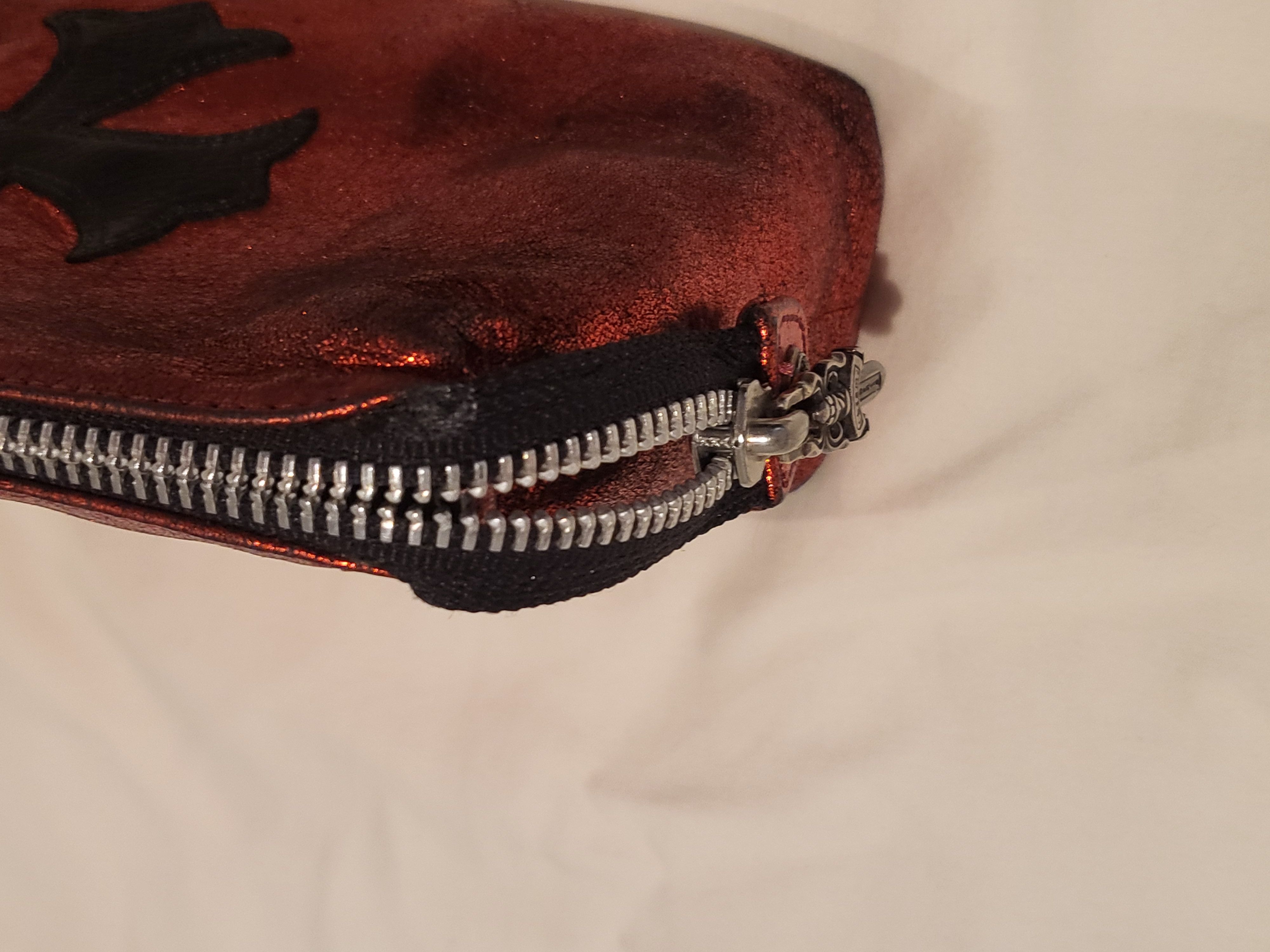 Chrome Hearts Chrome Hearts Red Leather Toiletry Dop Bag Size ONE SIZE - 6 Thumbnail