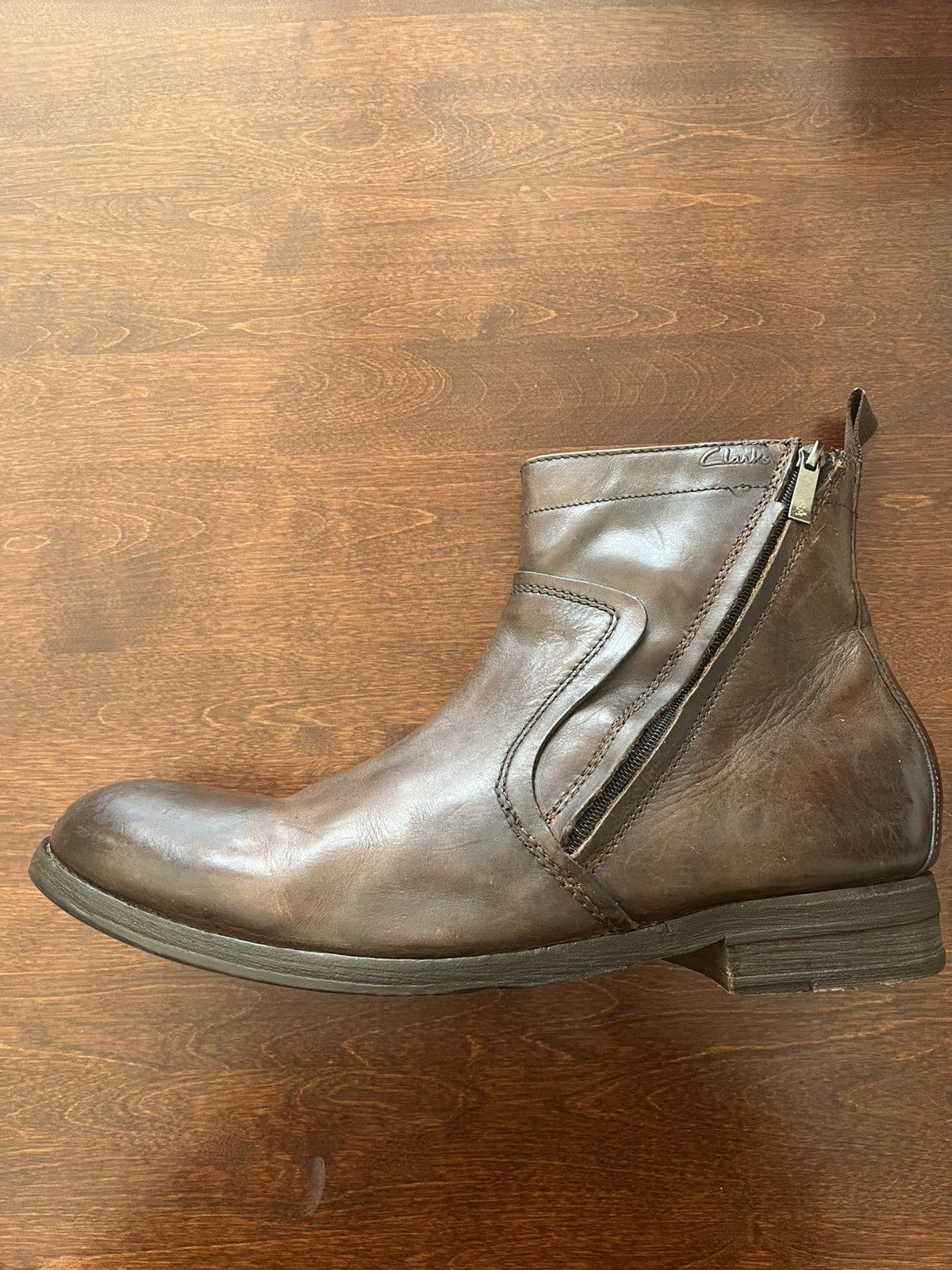 Clarks Clarks Brown Leather Boots Size US 11 / EU 44 - 3 Thumbnail