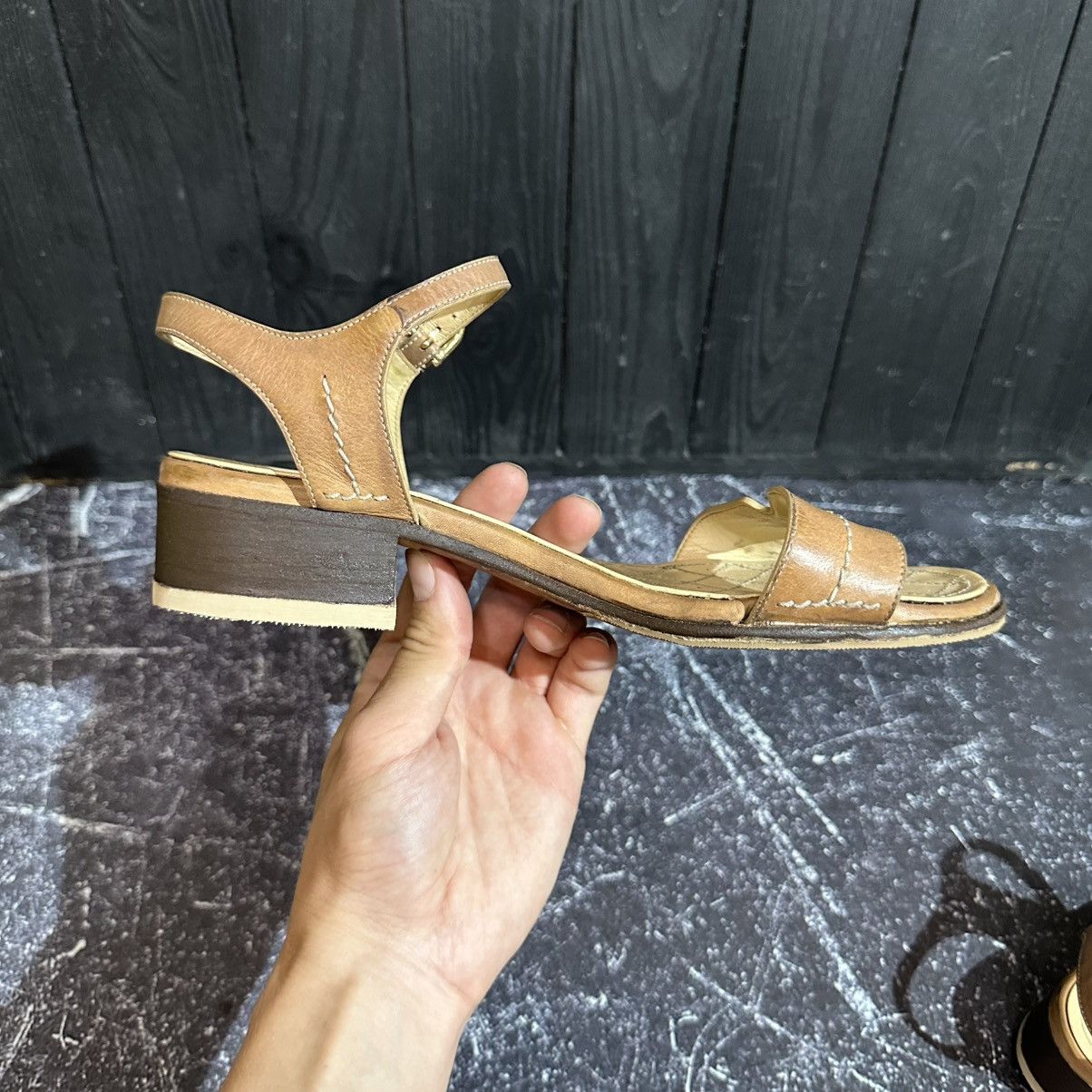 Chanel VINTAGE CHANEL - Women’s Leather Sandals Size 39.5 Size US 9.5 / IT 39.5 - 11 Thumbnail
