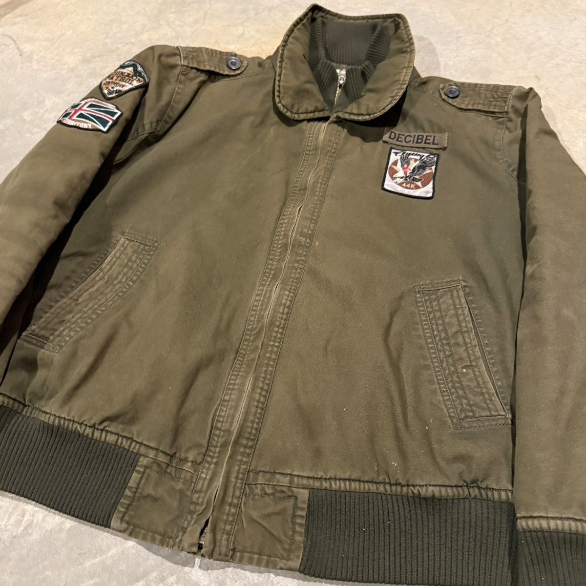 Vintage Vtg 2000s Faded Distressed Decibel Military Deck Jacket ERD Size US XXL / EU 58 / 5 - 3 Thumbnail