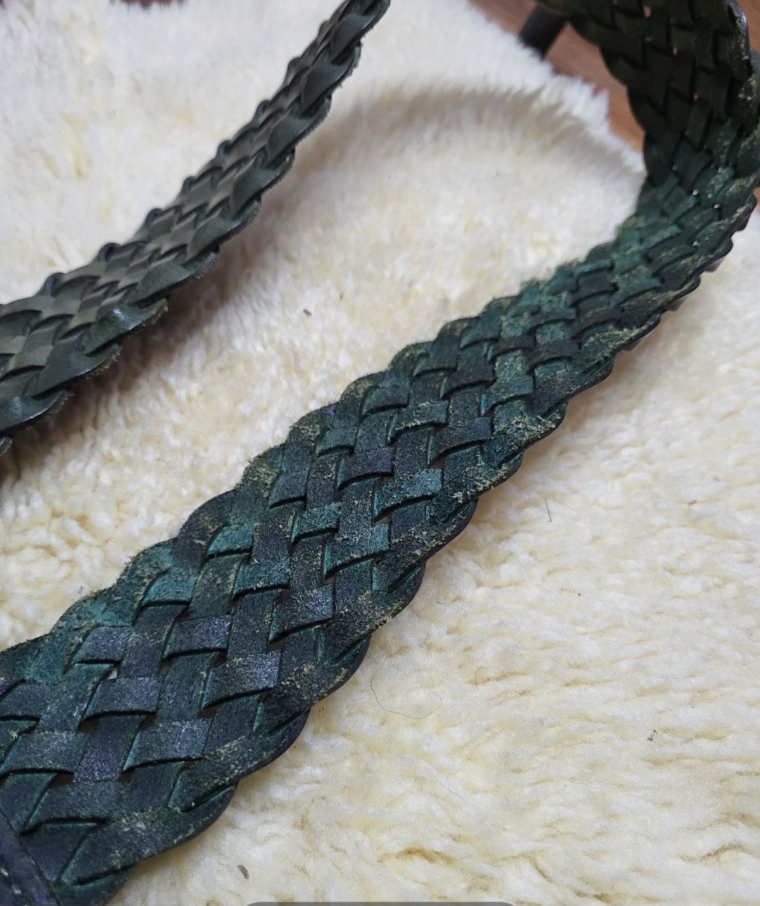 Other Bekaloo Hand-Braided Leather Belt – Made in France – Green Size ONE SIZE - 11 Thumbnail