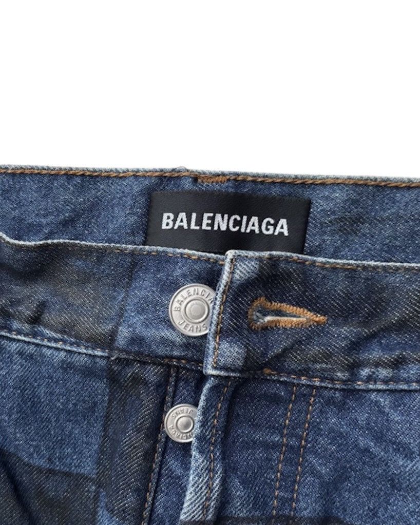 Balenciaga Balenciaga 19FW CHECKERBOARD SHARPIE Denim Jean Size US 29 - 5 Thumbnail