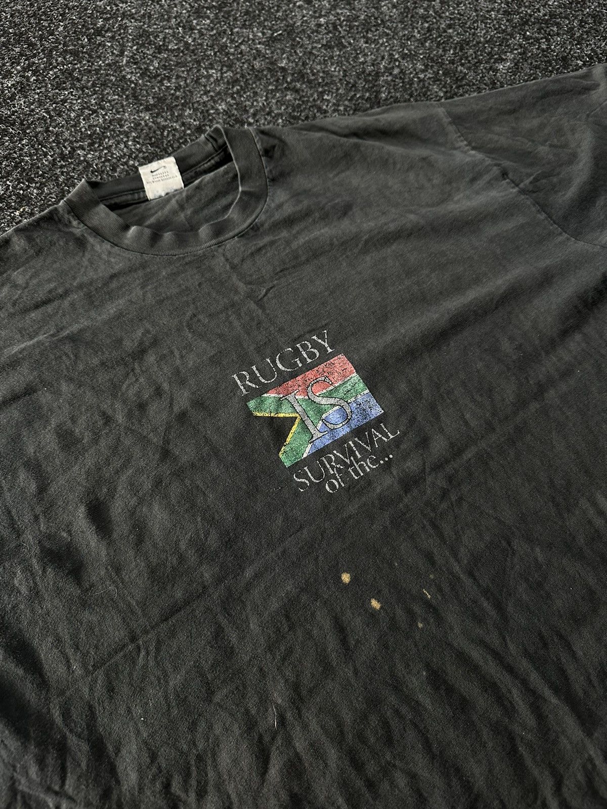 Nike × Vintage 🚨Nike Vintage T Shirt 80s! Big Logo tiger RUGBY USA Size US XXL / EU 58 / 5 - 8 Thumbnail