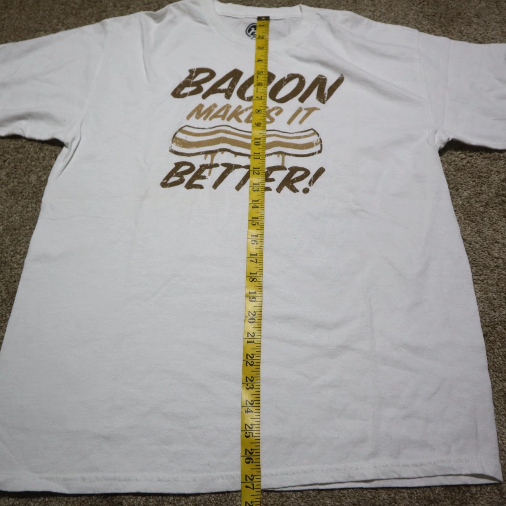 Vintage VINTAGE Bacon Makes It Better Shirt Adult L White Most Common Keywords Shirt Bacon 90s Theme Mens/Womens Size L / US 10 / IT 46 - 6 Thumbnail