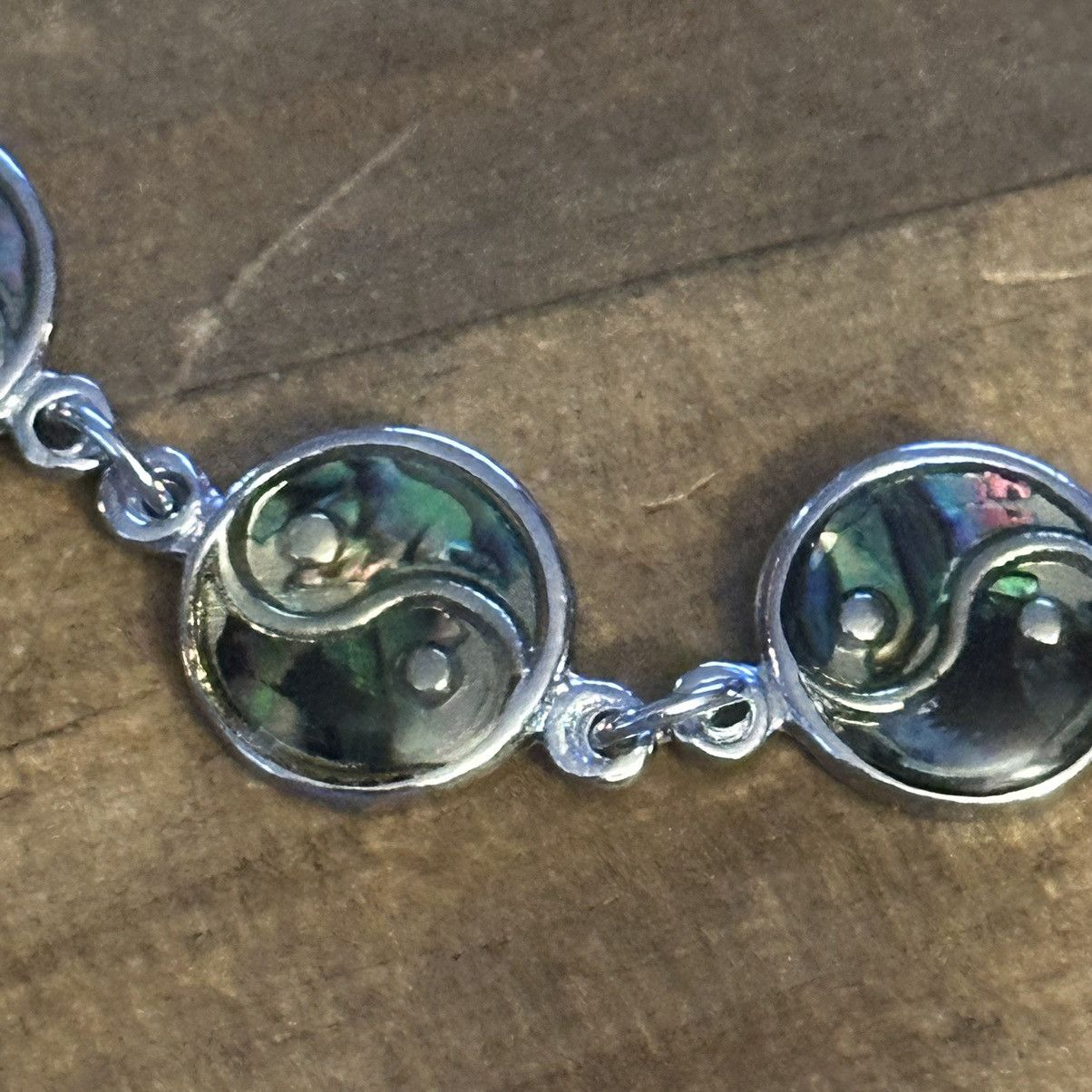 Vintage Vintage abalone yin yang bracelet Size ONE SIZE - 3 Thumbnail