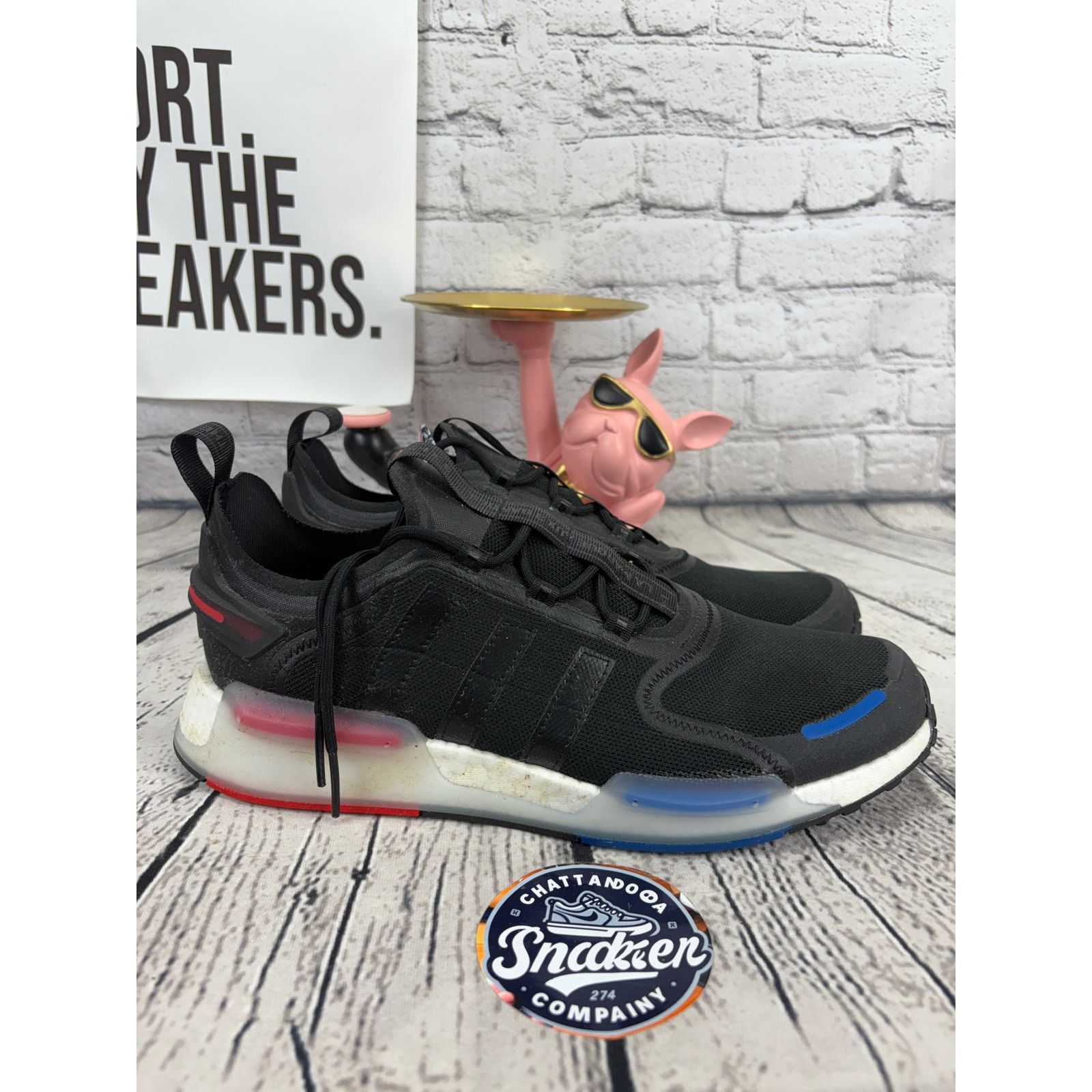 Adidas Adidas NMD R1 V3 Boost Sneaker Mens 12 Black Shoe WORN 1X Size US 12 / EU 45 - 5 Thumbnail