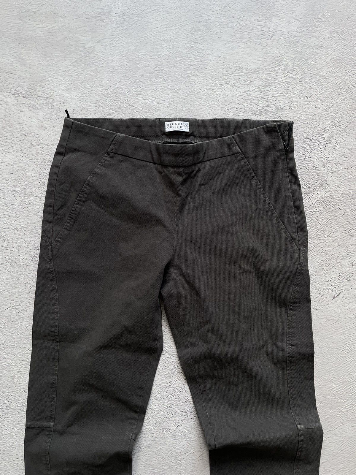 Brunello Cucinelli Luxury Pants Brunello Cucinelli Gray Cotton Made In Italy Size 27" / US 4 / IT 40 - 2 Thumbnail