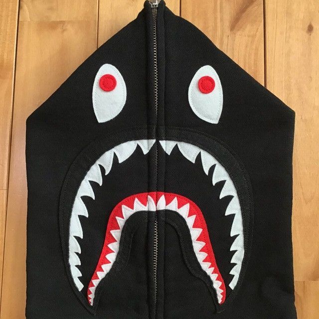 Bape BAPE WGM Shark Full Zip Hoodie Black a bathing ape Size US L / EU 52-54 / 3 - 4 Thumbnail