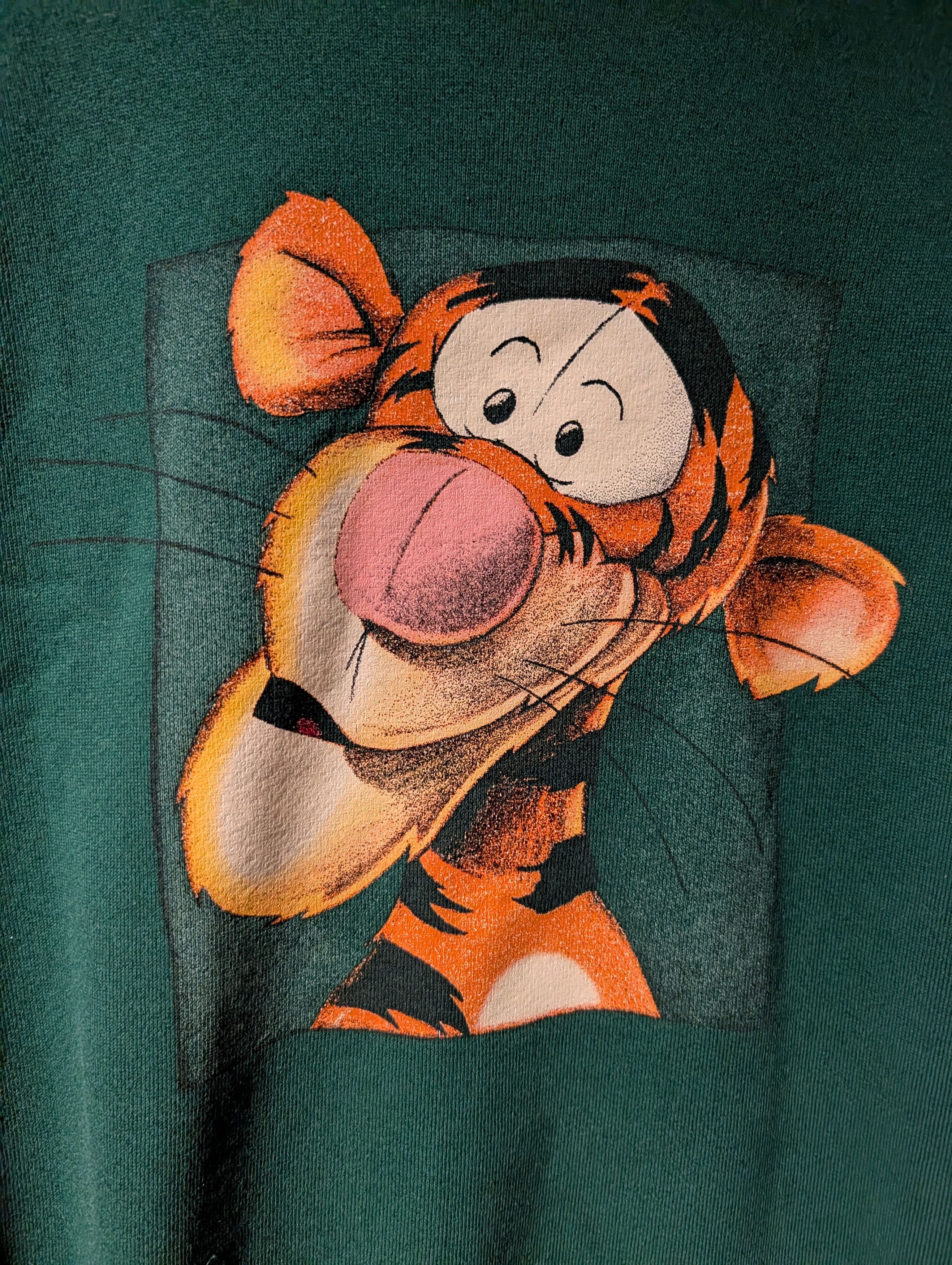 Disney Vtg 90s The Disney Store Big Tigger Face Graphic Sweatshirt Size US M / EU 48-50 / 2 - 2 Thumbnail