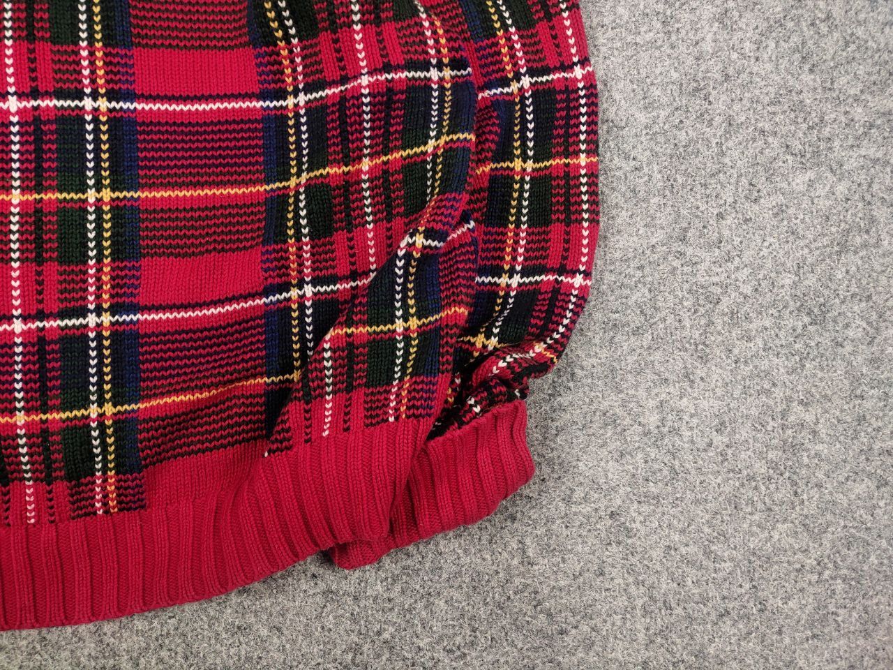 Polo Ralph Lauren Rare Vintage Polo Ralph Lauren Knit Sweater Plaid Red Tartan Size US XL / EU 56 / 4 - 6 Thumbnail