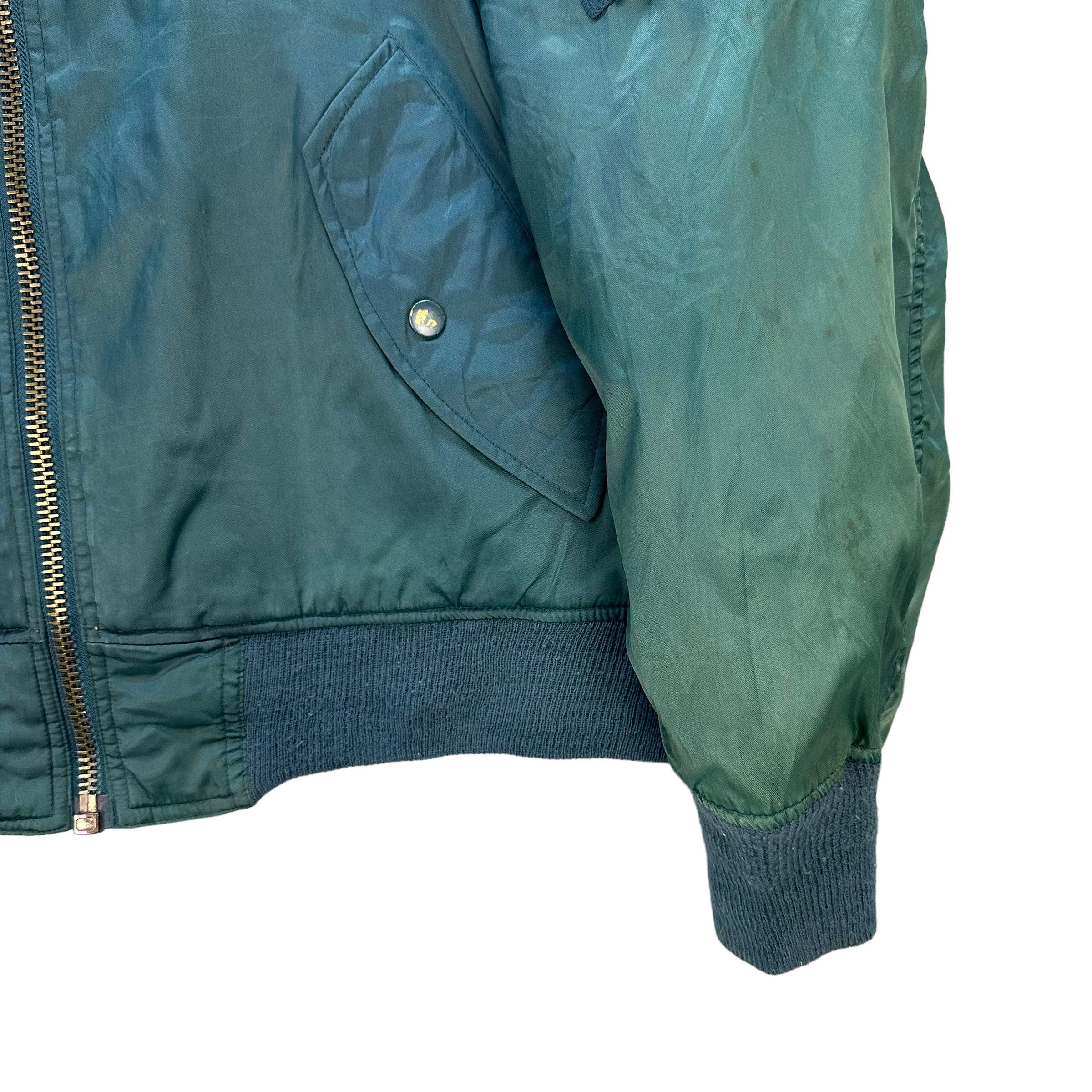 Vintage RARE VINTAGE GREEN BOMBER JACKET I.T PLAIN #7540-152 Size US XL / EU 56 / 4 - 7 Thumbnail