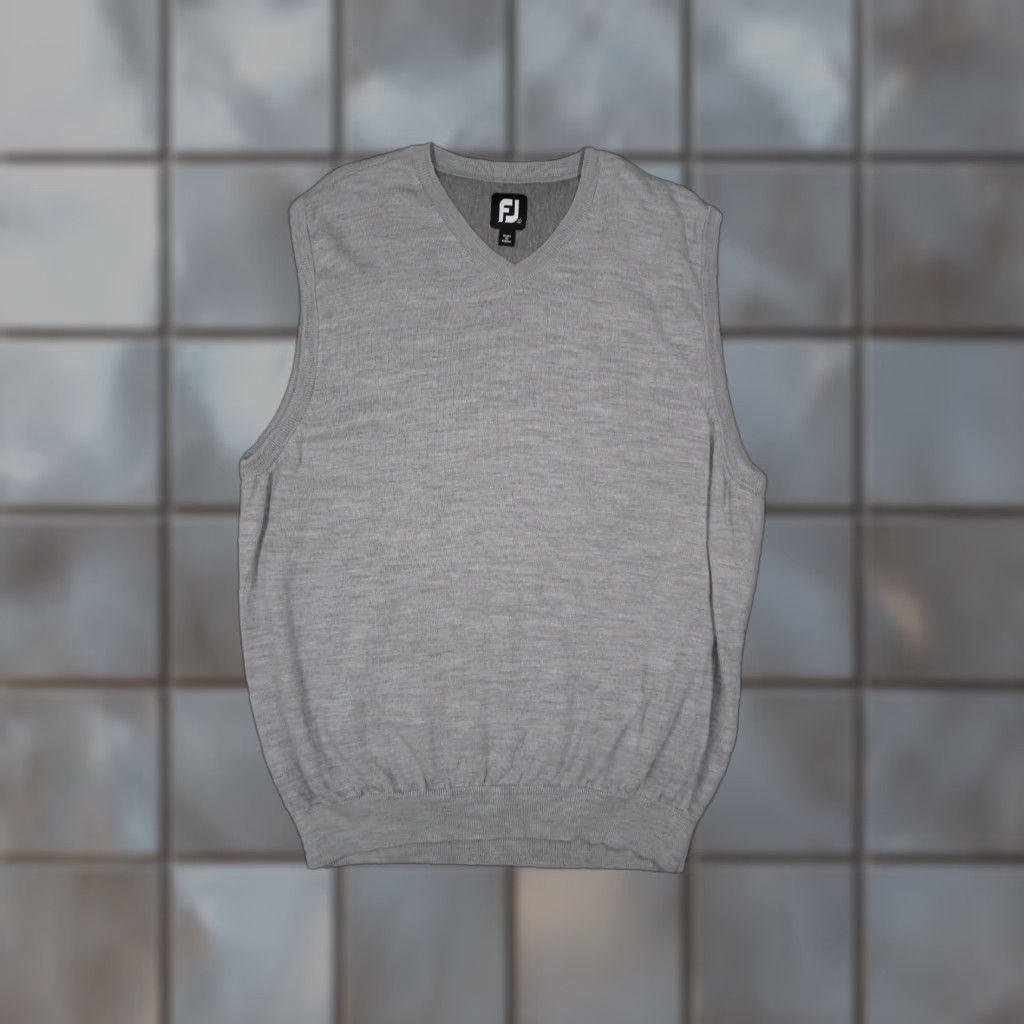 Footjoy FootJoy Vest Mens Large Gray V Neck Wool Sleeveless Pullover Work Travel Golf Shirt Size US L / EU 52-54 / 3 - 1 Thumbnail