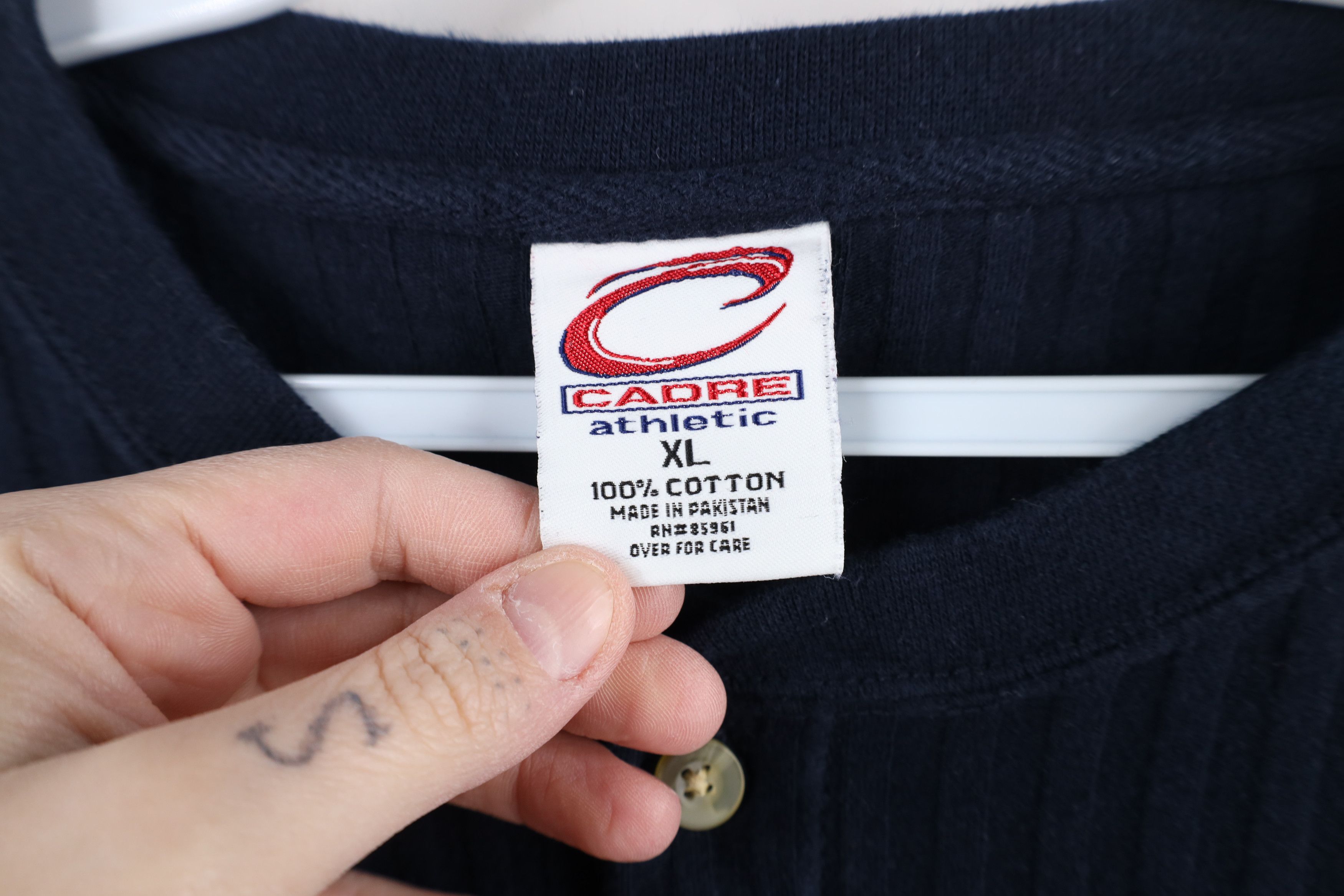 Vintage Vintage 90s University of Michigan Ribbed Henley T-Shirt Size US XL / EU 56 / 4 - 7 Thumbnail