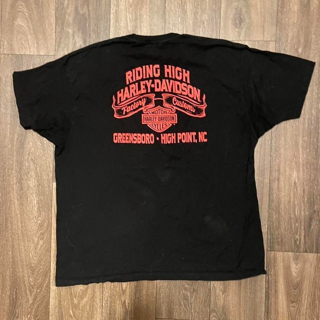 Harley Davidson Harley Davidson vtg black and orange graphic tee size XL Size US XXL / EU 58 / 5 - 3 Thumbnail