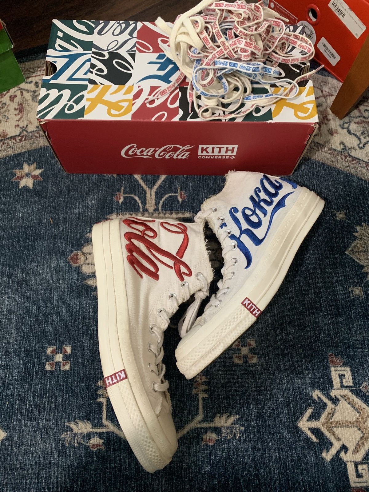 Coca Cola 2018 Kith Coca Cola Converse (White) Size US 11.5 / EU 44-45 - 1 Thumbnail