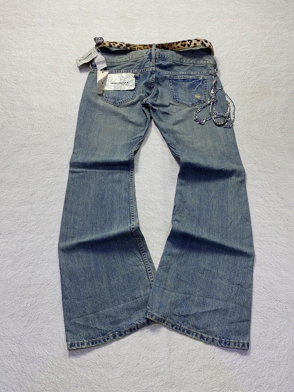If Six Was Nine × Japanese Brand × Tornado Mart DS!! Villand double waist flared jean Size US 35 - 2 Thumbnail