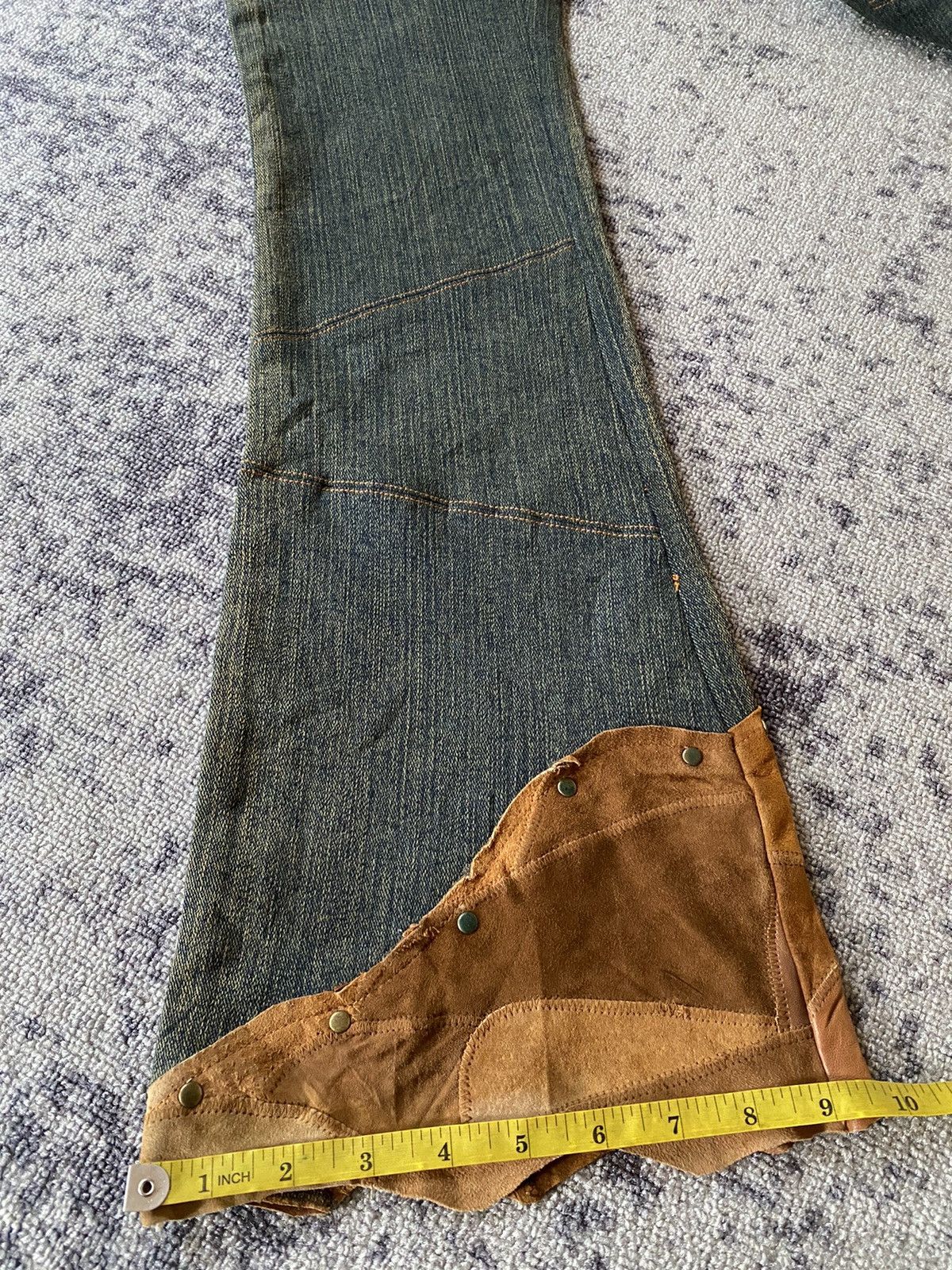 Le Grande Bleu (L.G.B.) Y2k deep ifsixwasnine lgb goa style flare jeans Size US 28 / EU 44 - 15 Thumbnail