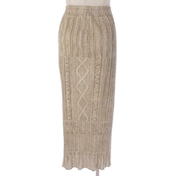Issey Miyake Issey Miyake size:3 Beige twisted pleated skirt Size 42" / US 20 - 5 Thumbnail