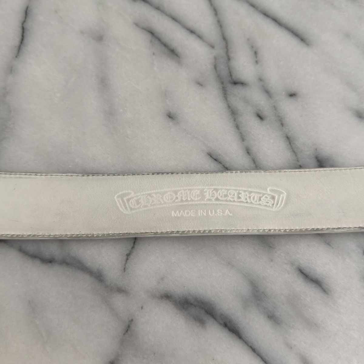 Chrome Hearts Chrome Hearts White Rhodium 3pc Roller Belt Size 36 - 2 Thumbnail