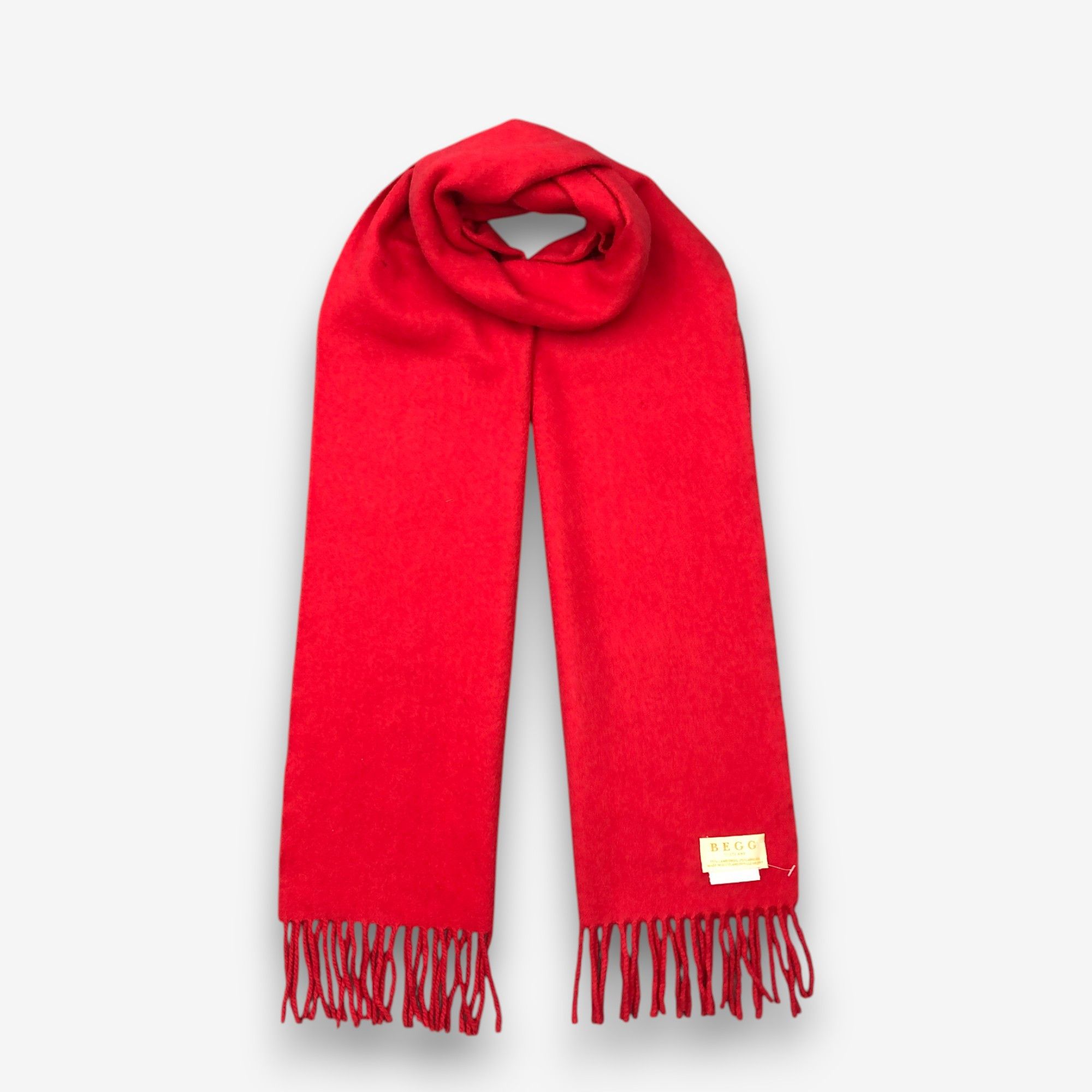 Japanese Brand Vintage Begg Scarf Muffler Wool Winter Fringe Scarves Size ONE SIZE - 1 Thumbnail