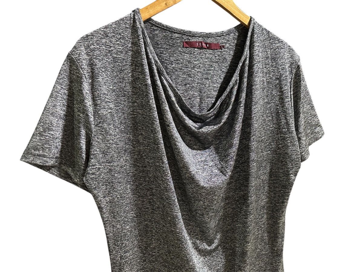 If Six Was Nine 🔥Sick Y2K Seana Silver Draped Shirt Size US L / EU 52-54 / 3 - 2 Thumbnail