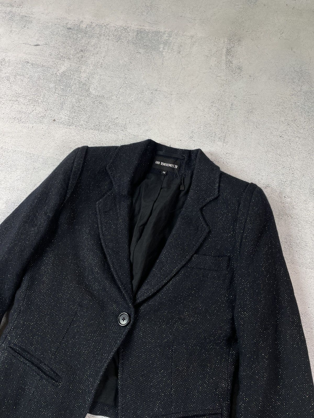 Ann Demeulemeester Ann Demeulemeester Shiny Polka Dot Blazer & Wide Pants Suit Size XS / US 0-2 / IT 36-38 - 5 Thumbnail