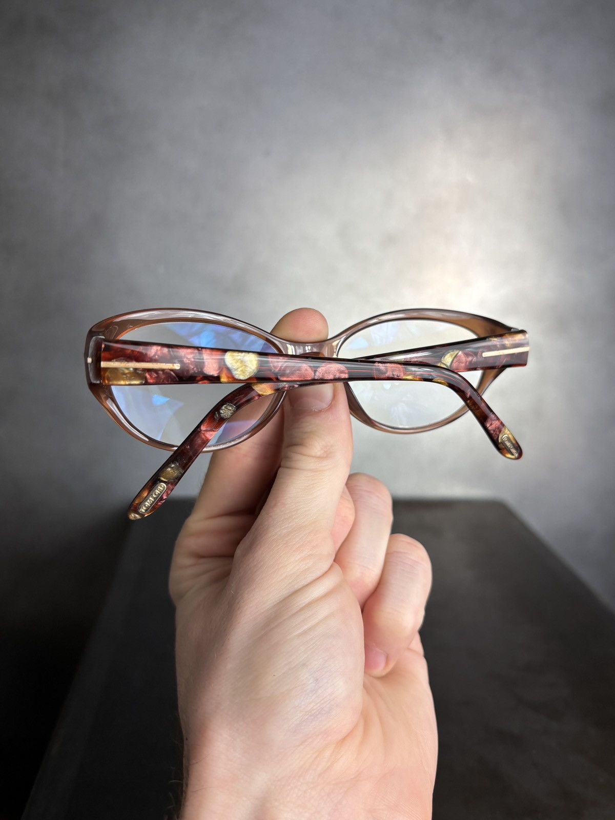 Tom Ford Tom Ford Eyeglasses TF 5244 Oval Cat Eye 1980s Pattern Size ONE SIZE - 16 Thumbnail