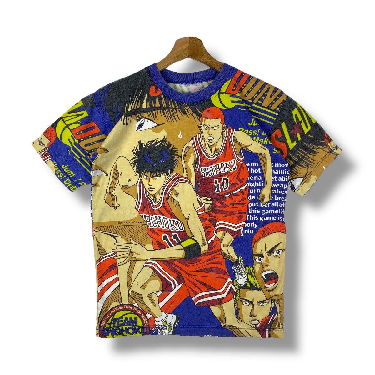 Anime Vintage 90's SLAMDUNK Sakuragi & Rukawa Full Print Anime Tee Size US M / EU 48-50 / 2 - 1 Thumbnail