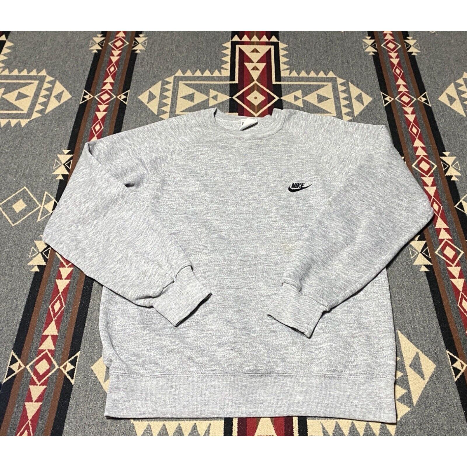 image of Nike VTG 90's Hoodie Sweatshirt Size M Made In Usa Gray Side Swoosh Gray Tag T64 in White, Men's