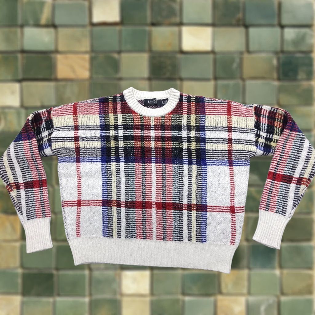 Ralph Lauren Lauren Ralph Lauren Sweater Womens Small Plaid Wool-Blend Crew Neck Pullover Knit Casual Outdoor Travel Multicolor Size S / US 4 / IT 40 - 1 Thumbnail