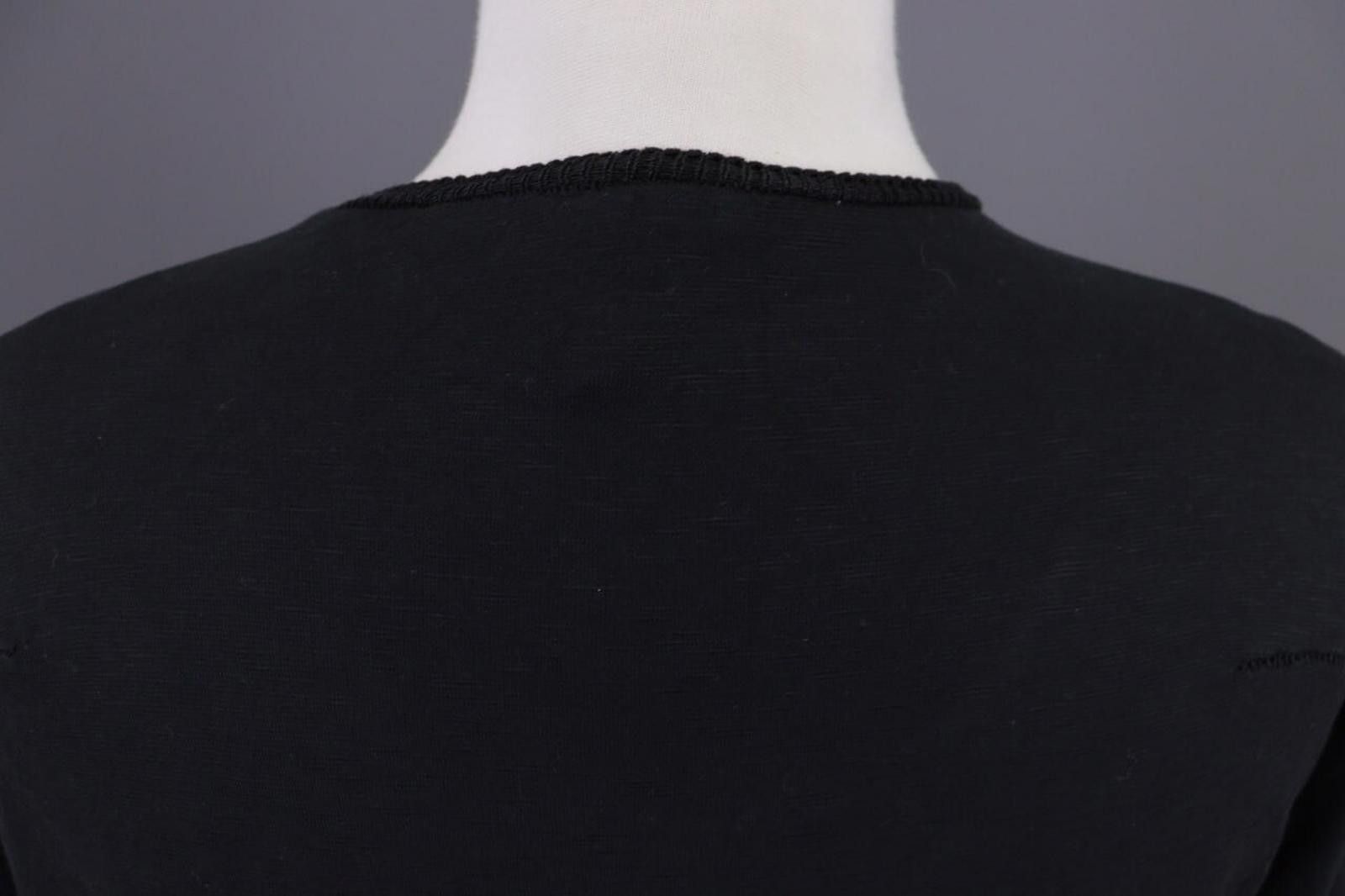 Transit Transit Uomo Black Embroidered Summer Linen T-Shirt Size S Size US S / EU 44-46 / 1 - 8 Thumbnail