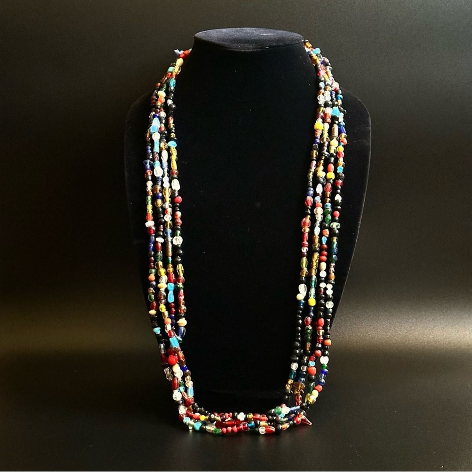 Other Vintage 4 Strand Beaded Pullover Necklace Size ONE SIZE - 2 Thumbnail