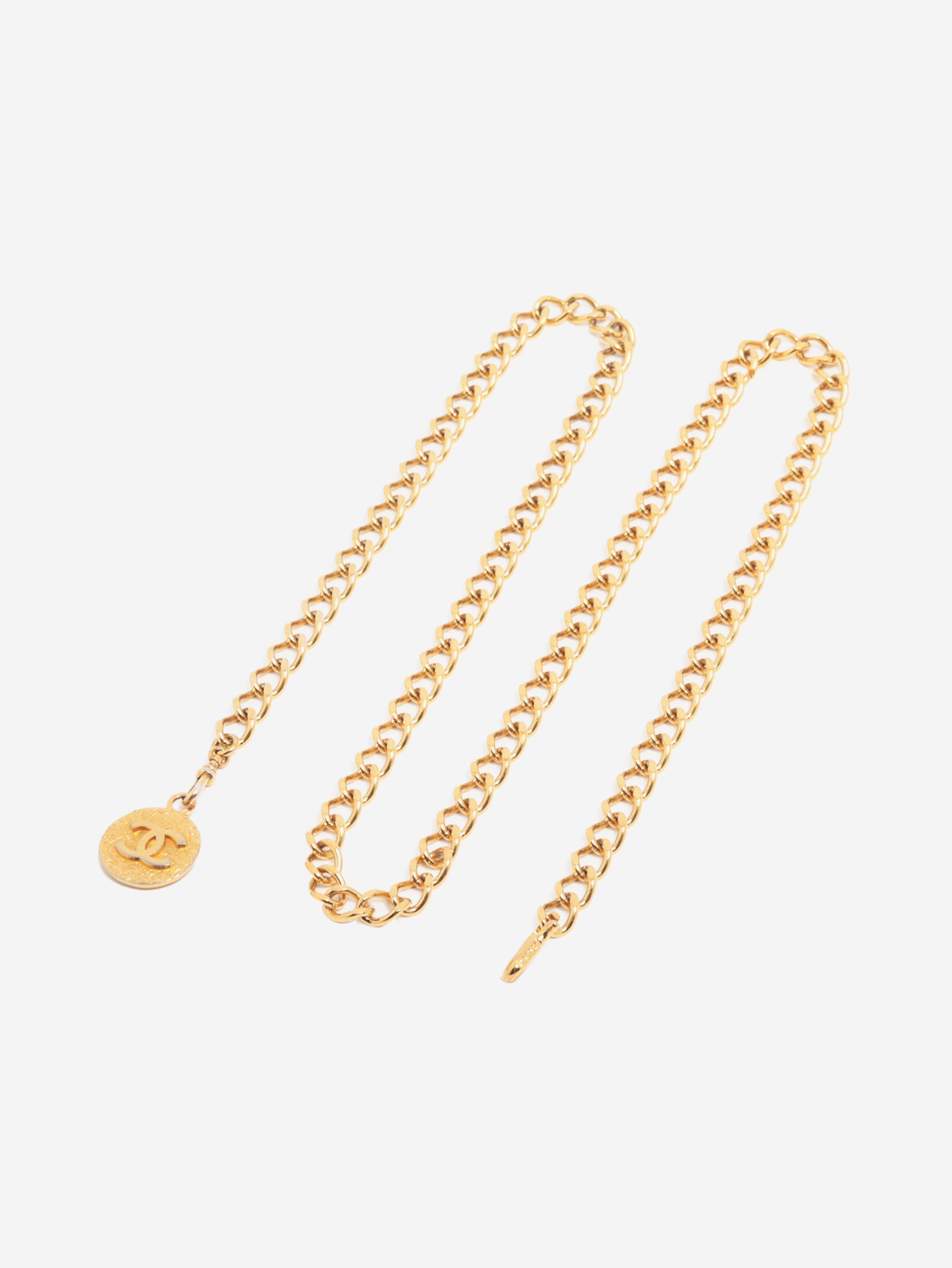 image of Chanel Gold Coco Mark 1982 Chain Belt, Women's