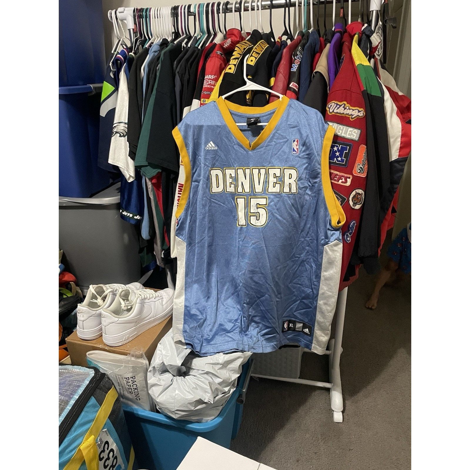 Adidas Size XL- VTG Adidas Carmelo Anthony Jersey Denver Nuggets Size US XL / EU 56 / 4 - 1 Thumbnail