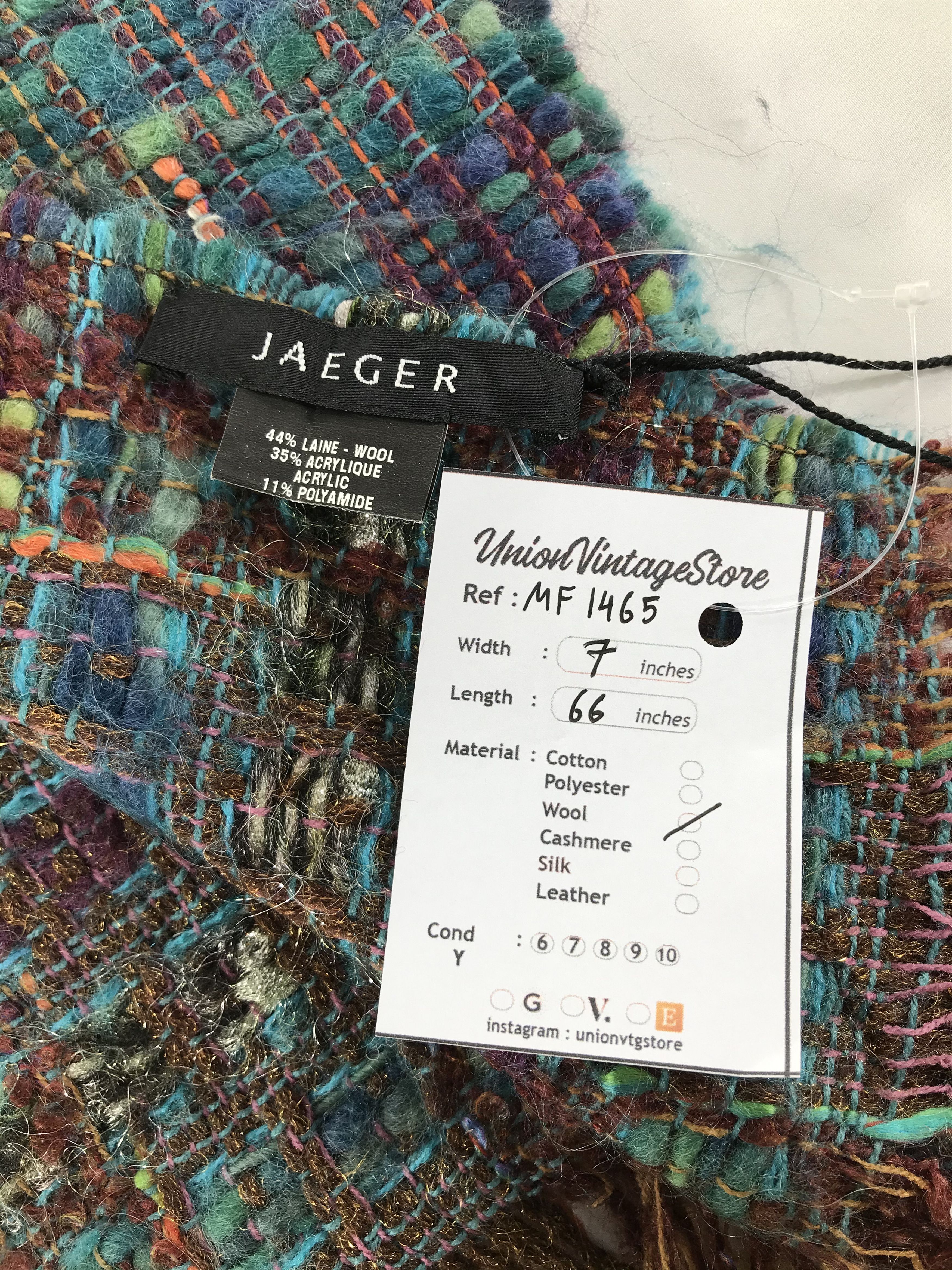 Jaeger Vintage Jaeger Scarf/Muffler/Neckwear MF1465 Size ONE SIZE - 4 Thumbnail