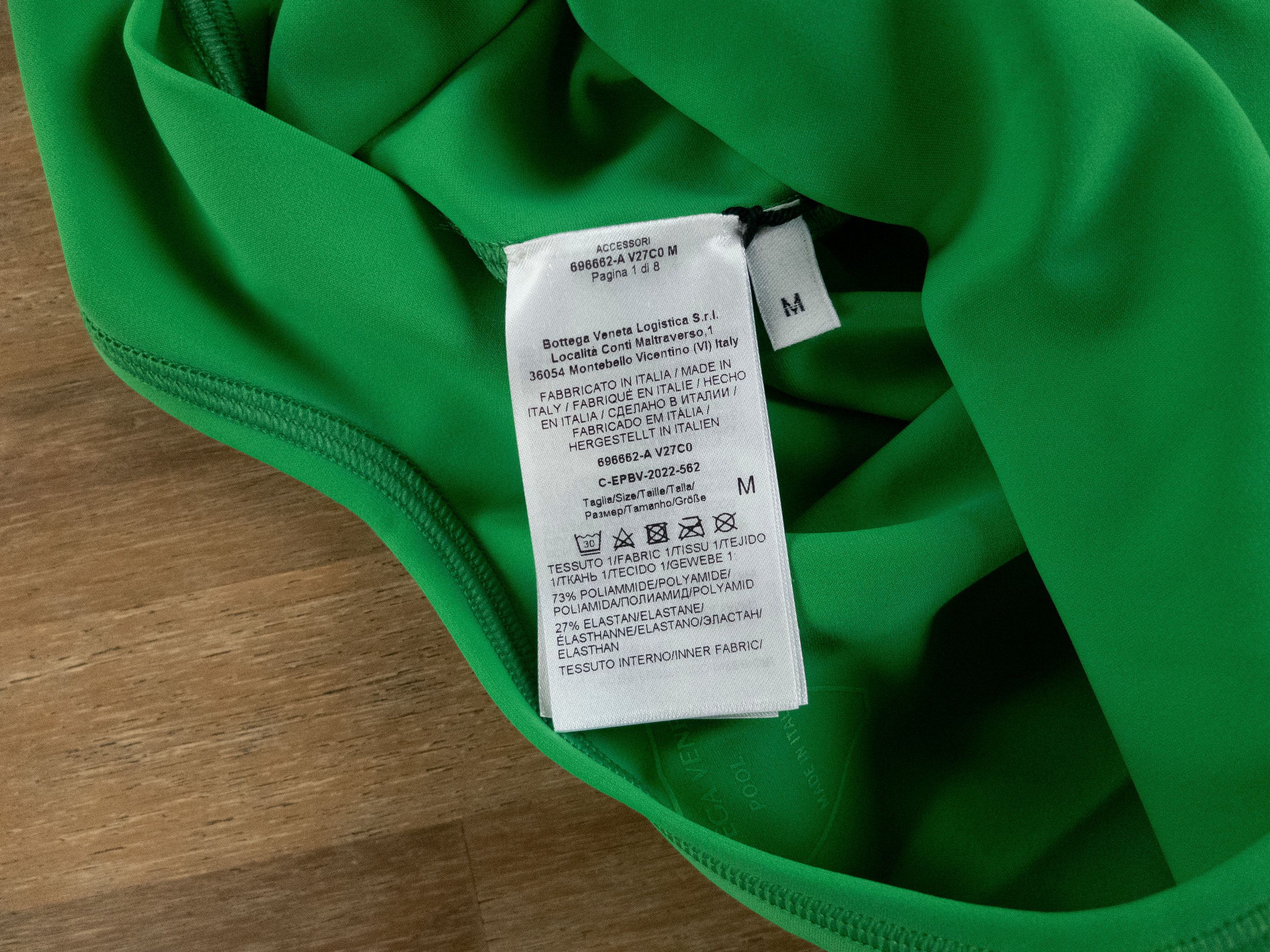 Bottega Veneta BOTTEGA VENETA parakeet green one piece swimsuit swimwear M Size 28" / US 6 / IT 42 - 7 Thumbnail