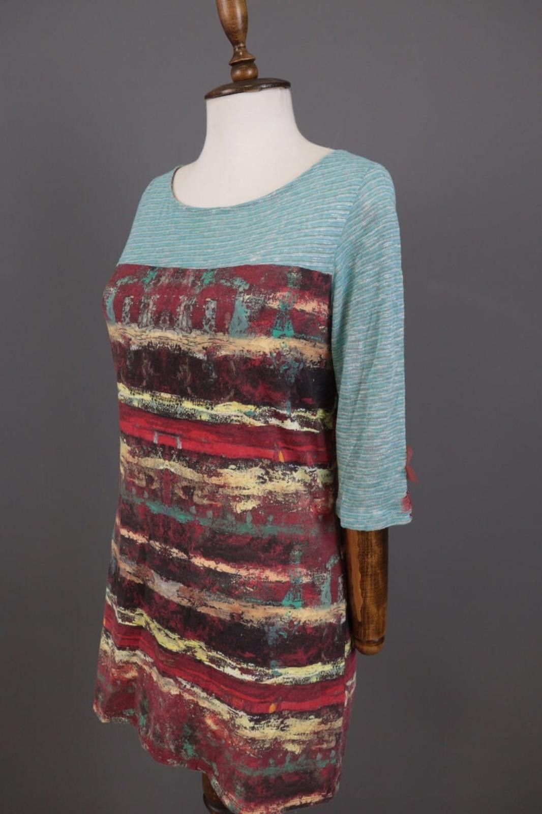 Designer Aventures des Toiles Multicolor Printed A-Line Dress 42 Size M / US 6-8 / IT 42-44 - 9 Thumbnail