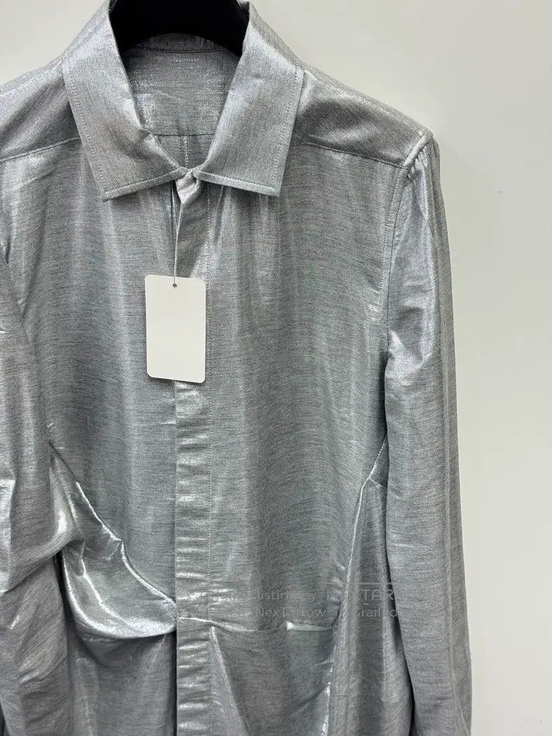 Rick Owens Rick Owens Silver Shiny Jacket Size XS / US 0-2 / IT 36-38 - 2 Thumbnail