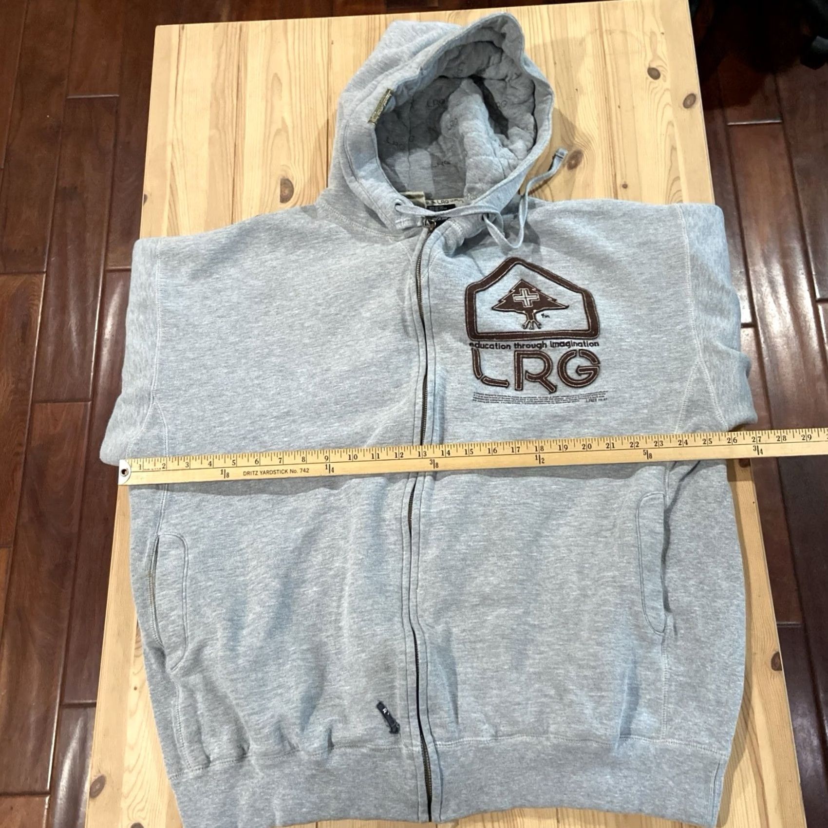 Vintage VINTAGE Lifted Research Group LRG Hoodie Full Zip Quilted Hood Gray XL Men Hip Hop Shirt Size US XL / EU 56 / 4 - 7 Thumbnail
