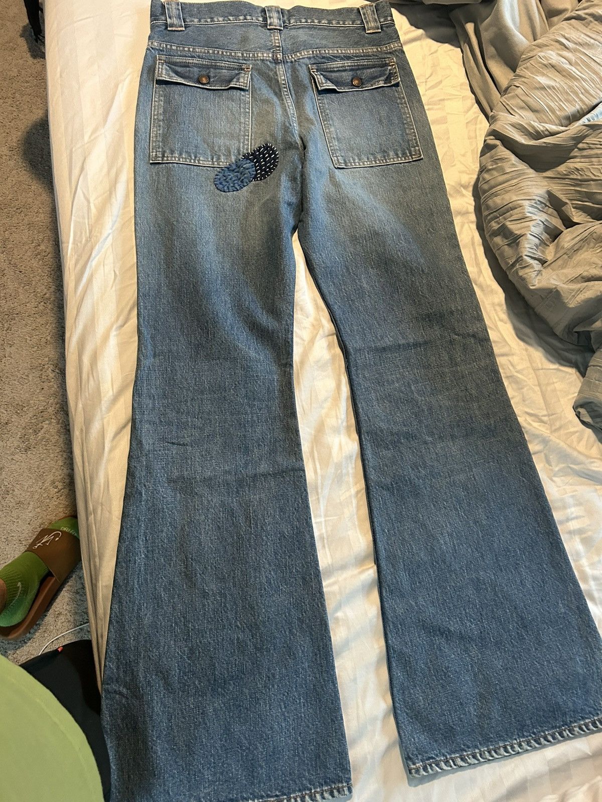 Japanese Brand × Kapital Kapital BUSH Flare Pants (CACTUS Embroidery) - Pro Size US 32 / EU 48 - 9 Thumbnail