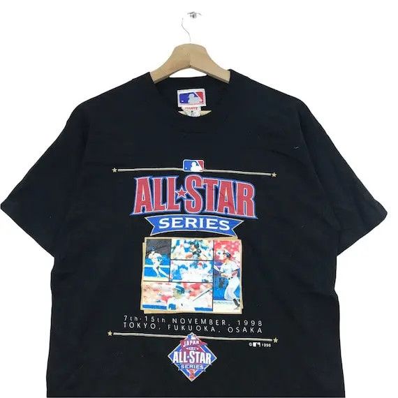MLB × Vintage Vtg 1998 MLB JAPAN All Star Series Baseball Tee Shirt Size US S / EU 44-46 / 1 - 3 Thumbnail