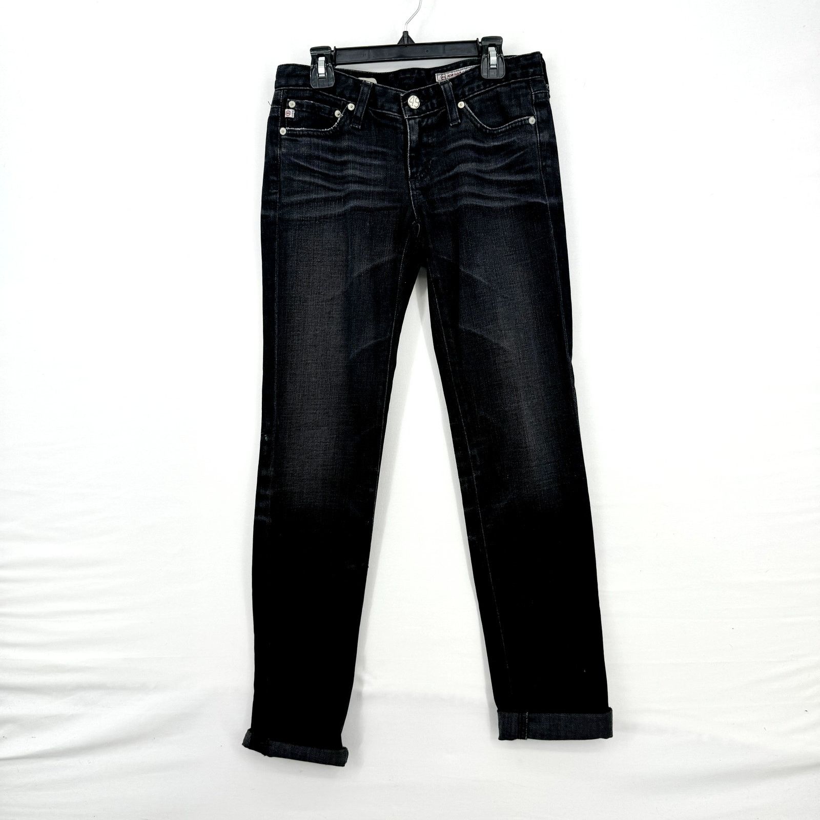 AG Adriano Goldschmied Adriano Goldschmied Skinny Black Cropped Jeans Size 25R Size 25" / US 0 / IT 36 - 2 Thumbnail