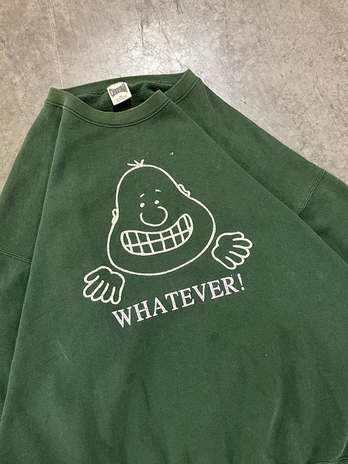 Vintage Vintage parody “whatever” crewneck boxy fit earthtone hype Size US XXL / EU 58 / 5 - 4 Thumbnail
