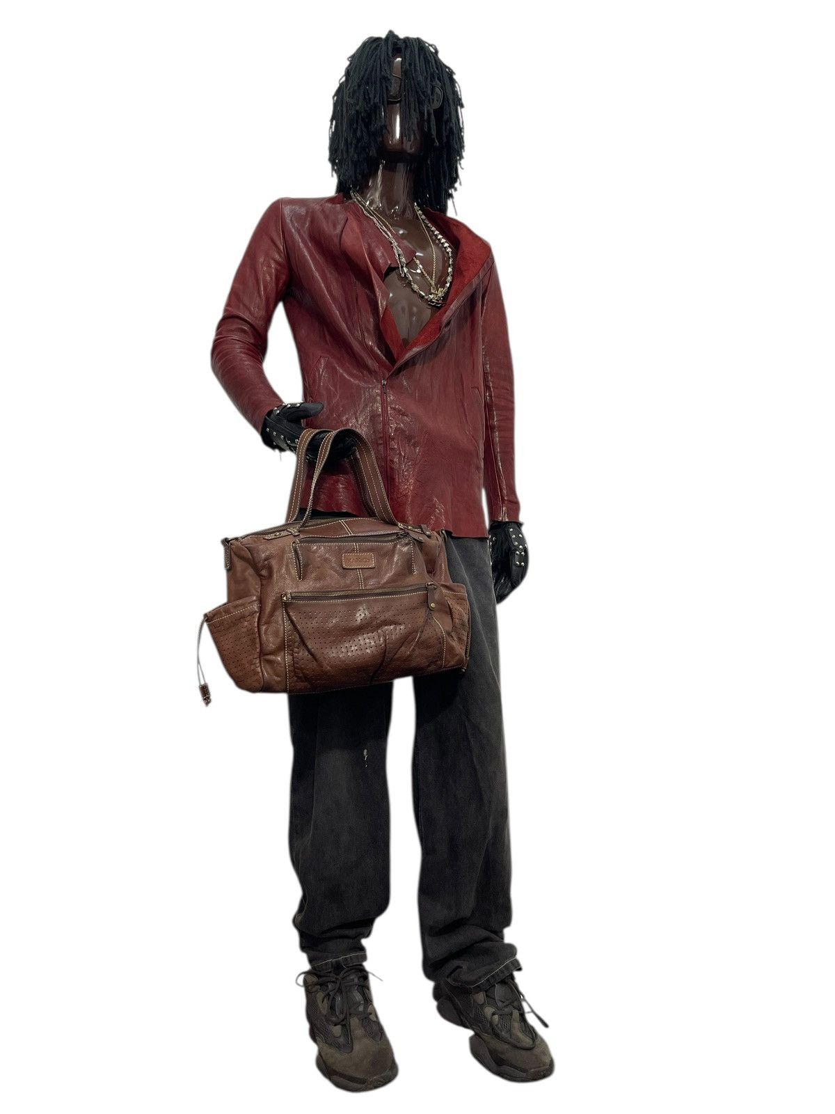 Genuine Leather Full Leather Max & Co Tote Hand Bag 2🟩2 Size ONE SIZE - 3 Thumbnail