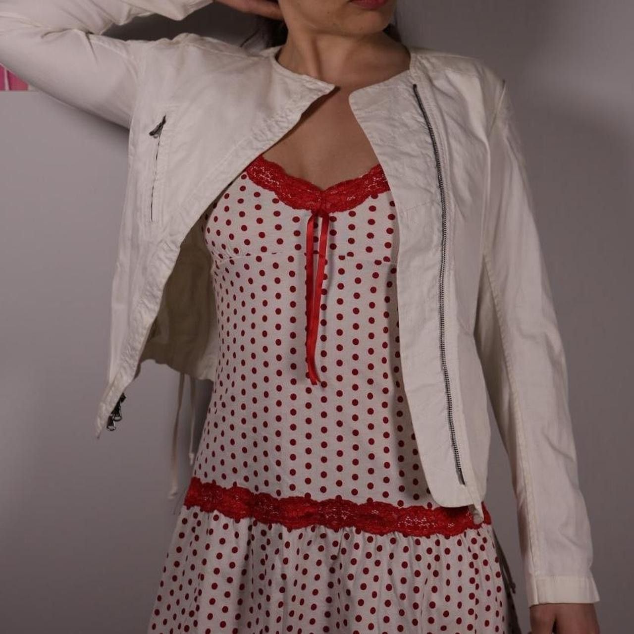 Donna Karan Donna Karan Asymmetrical Zipper Jacket off-white Size XS / US 0-2 / IT 36-38 - 5 Thumbnail