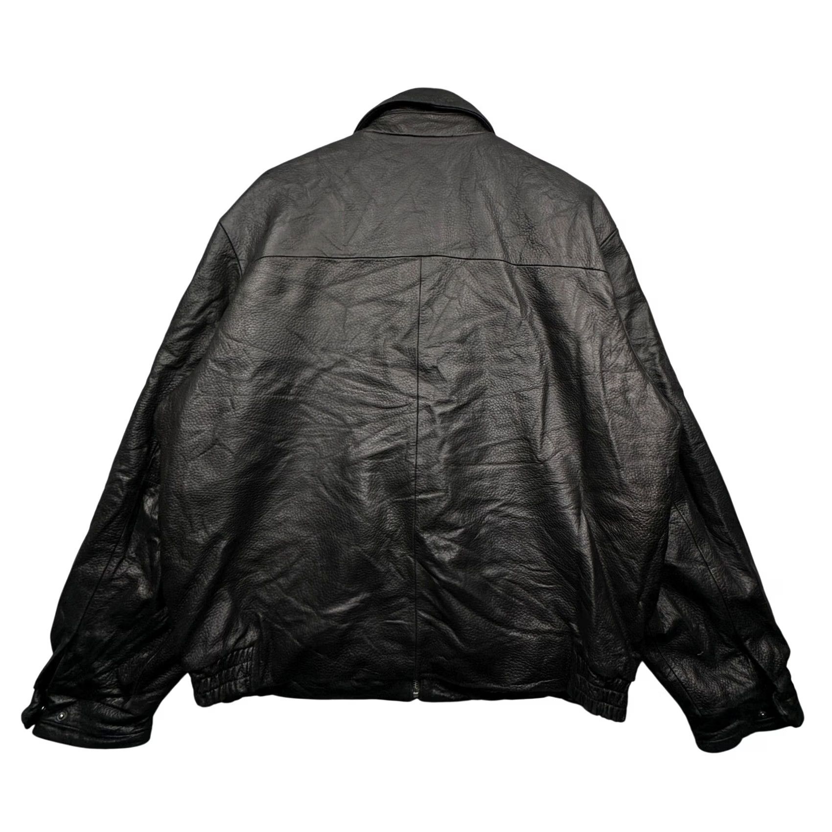 Vintage VINTAGE Robert Comstock Endurance Leather Jacket XL Collared Full Zip Thinsulate Bomber Mens XL Black Size US XL / EU 56 / 4 - 2 Thumbnail